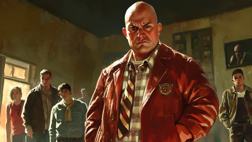 Grim headmaster storms the room, drowning rebels in silence