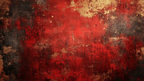 Textured red abstract wall glowing with rustic warmth.