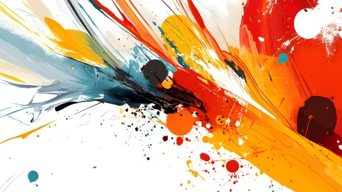 Dynamic abstract splash of vibrant paint in modern art style.