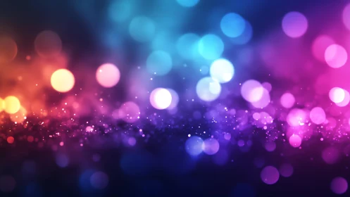 Colorful bokeh lights abstract background in vibrant gradient style.