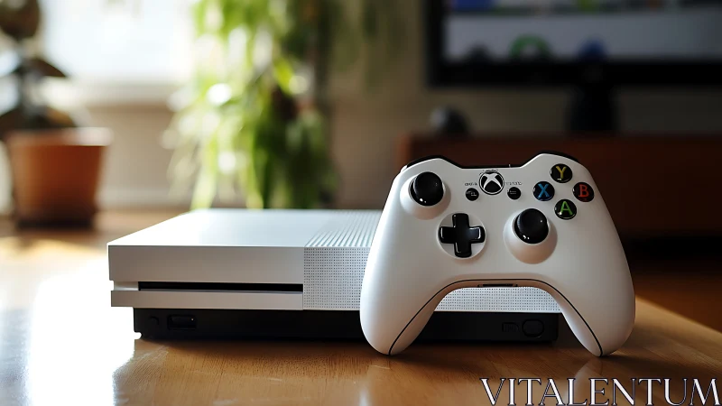 Xbox One S Gaming Console with Controller Display.