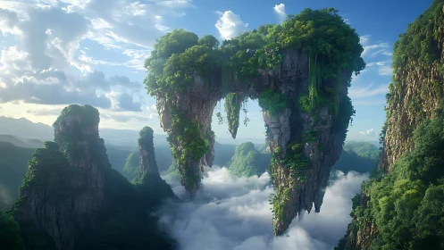 Levitation of dense rainforest cliffs above stratocumulus cloud