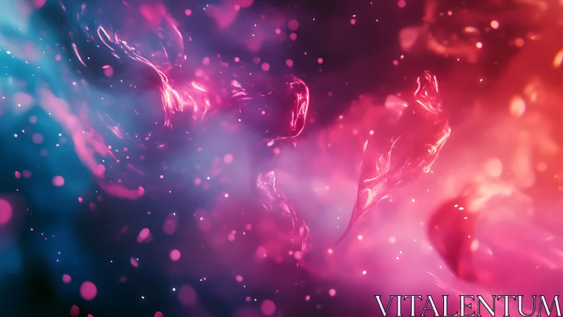 Gentle nebula currents swirling in pink and teal light.