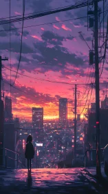 Soft dusk settles over a glowing neon city of quiet wonder