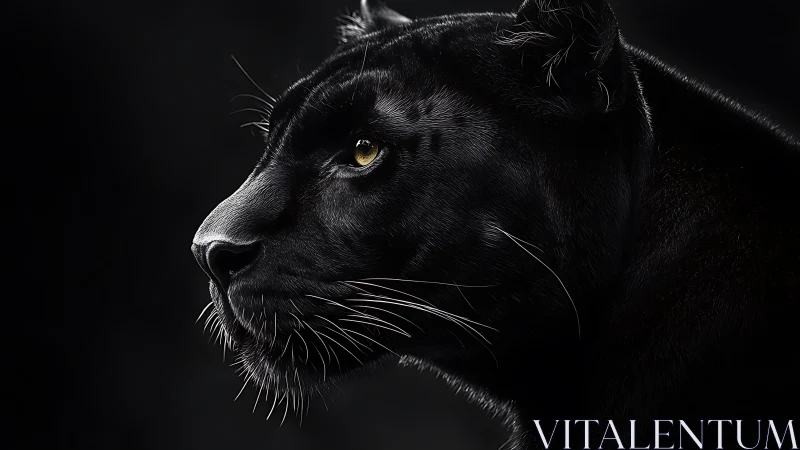 Striking Black Panther Portrait in Shadows.