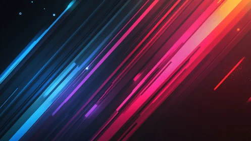 Colorful neon streaks race across a sleek digital night sky