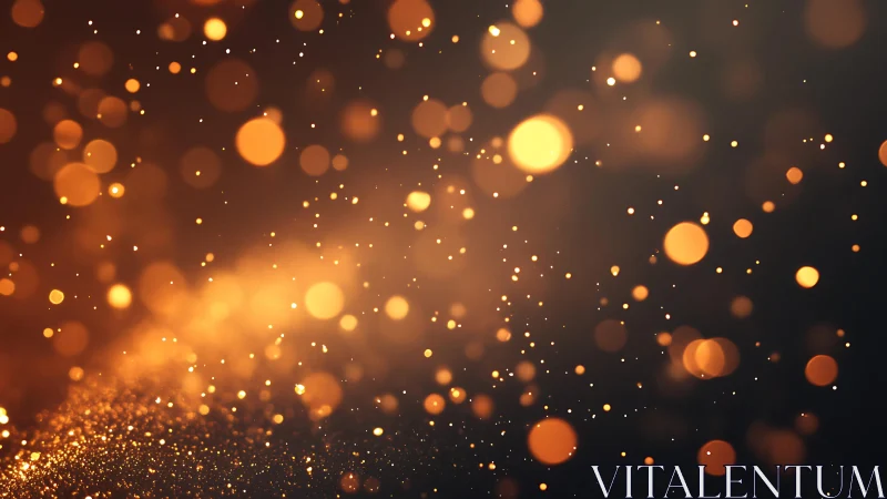 Warm golden bokeh lights abstract background in soft focus.