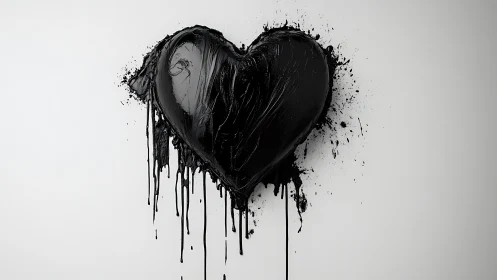 Black Heart Bleeds: Melancholic Emotion in Dripping Shadow.