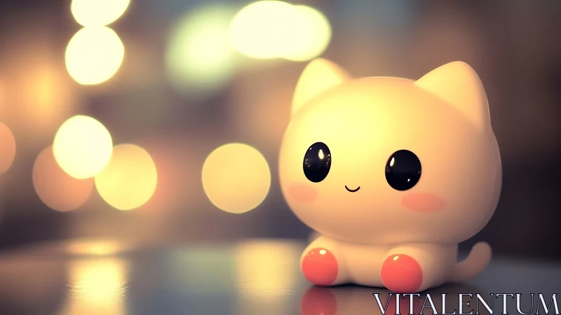 Adorable Glowing Kitten Brings Warmth to a Dreamy Evening