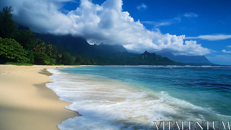 Kauai Beach with Bali Hai Mountain View