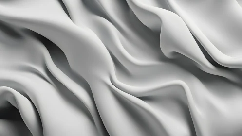 Soft white fabric folds abstract background in minimalistic style.
