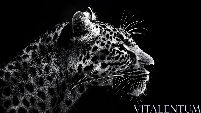 Spotted Majesty Turns with Whiskers Catching Light