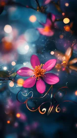 Magenta Cosmos Bloom with Luminous Bokeh.