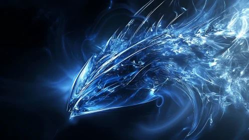 Crystal comet dragon streaking through midnight cosmos.