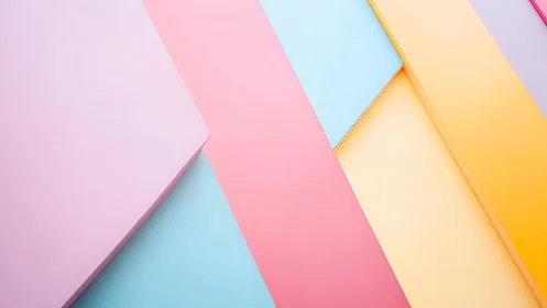 Candy-stripe geometry drifts through soft pastel daylight.