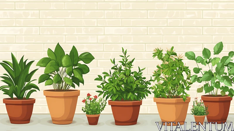 Sunny windowsill garden with cheerful potted green plants.