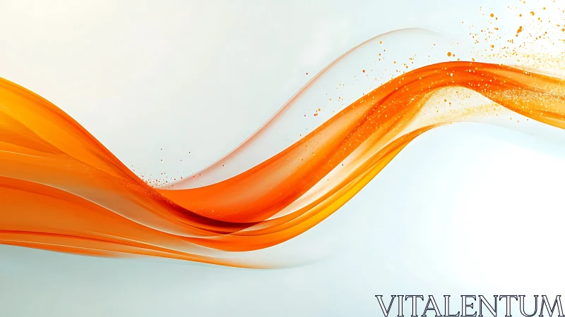 Molten citrus ribbons glide across a soft winter sky