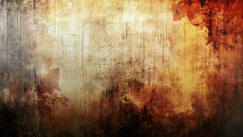 Rust-streaked twilight wall quietly remembers forgotten fires