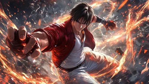 Flame-slinging street brawler punches through a molten storm