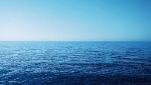 Endless blue horizon quietly rehearses the language of calm