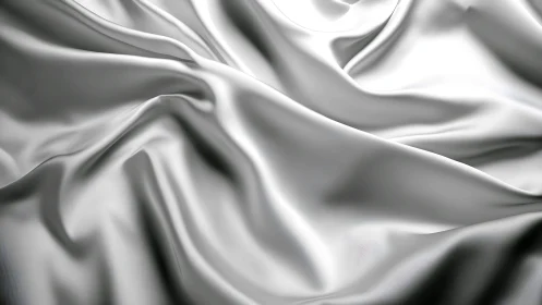 Soft silver folds curling into quiet waves of light.