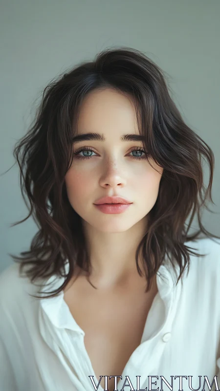 Soft gaze sketches quiet poetry across a sunlit portrait