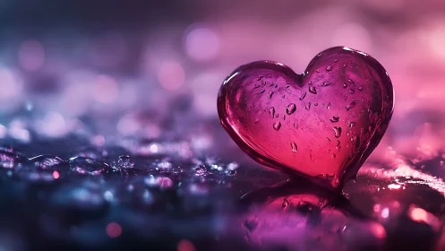 Heart of Light: Glowing Love in Soft Pink Dreams.