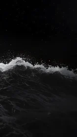 Midnight tide rolls gently beneath a quiet starry sky