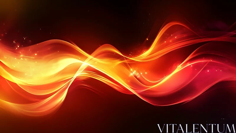 Abstract Glowing Wave Energy Flow