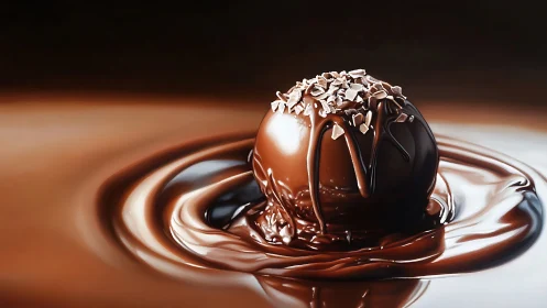 Decadent Chocolate Truffle Crowned with Shimmering Joy.