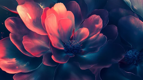 Luminous Blooms in Soft Radiance. Digital petals glowing with warmth and grace.