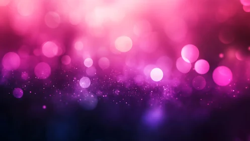 Vibrant pink and purple bokeh lights in dreamy abstract style.
