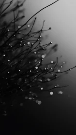 Dewlit branches curve into soft bokeh against muted gradient
