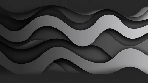 Layered grayscale wave strata with controlled depth gradients.