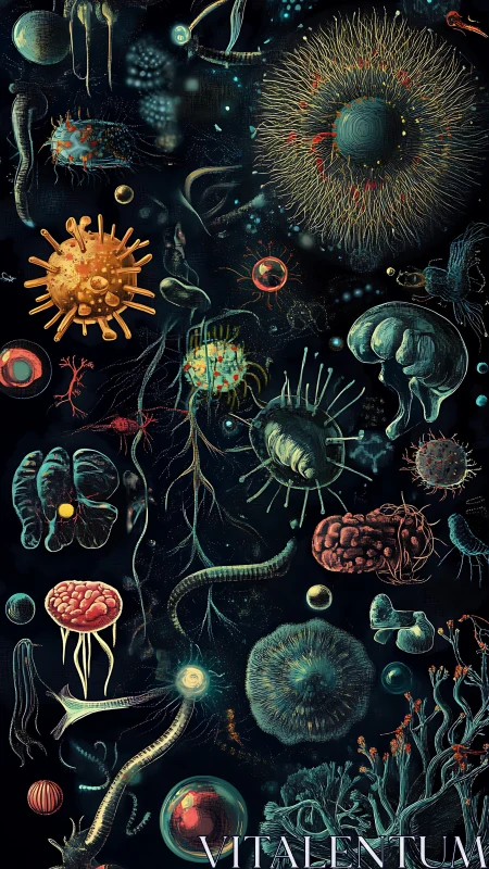 Microbial constellations drift through a deep cosmic petri dish