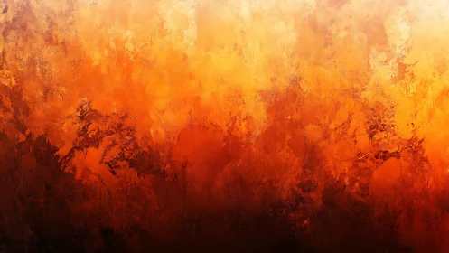 Abstract Fire Gradient Transitioning From Yellow to Deep Red Black