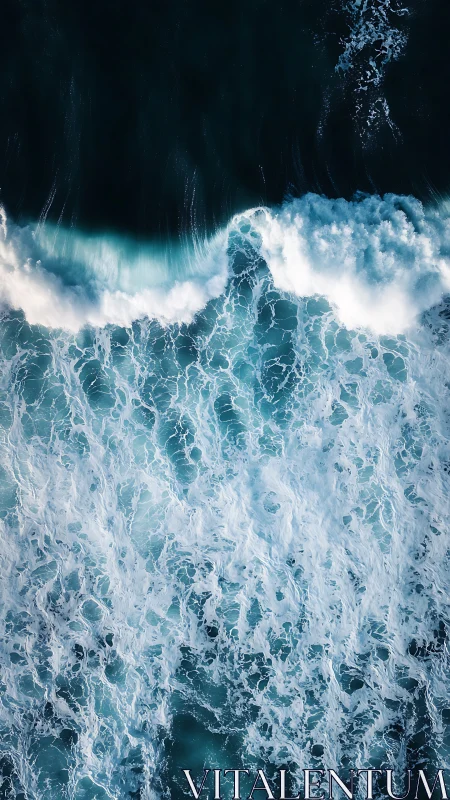 Cascading seafoam sketches lacework across midnight water