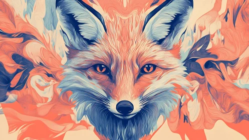 Chromatic vector vixen with fluidly turbulent contour fields.