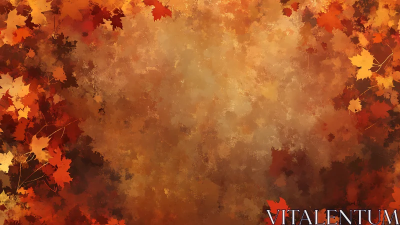 Digitally rendered autumn foliage frames a soft center field