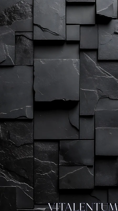 Midnight slate mosaic of fractured geometric shadows.