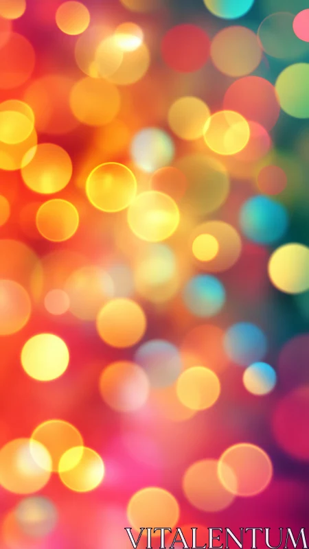 Prismatic bokeh carnival of glowing circles in warm bloom.