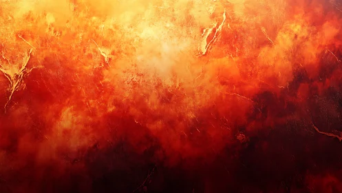 Turbulent Inferno: Abstract Fire and Luminescence Collision