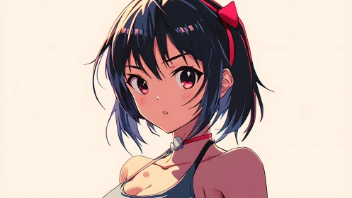 Anime character portrait with soft cel shading and warm palette.