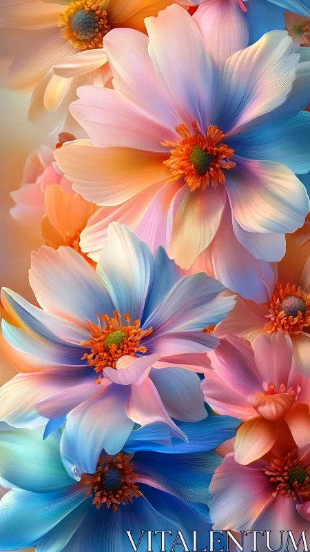 Radiant Cosmos Dahlias with Gradient Light Petals.