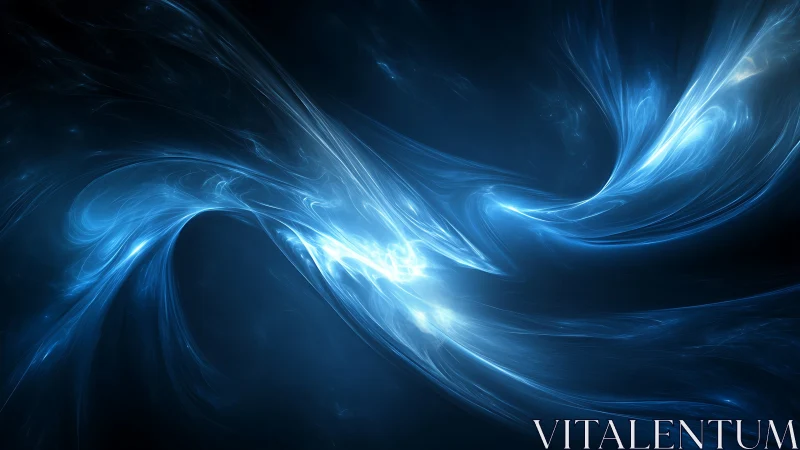 Gentle blue nebula currents swirling through quiet starlight.