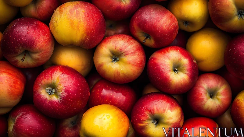Juicy red and yellow apples invite a fresh, wholesome snack