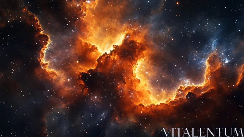 Solar stormclouds curl into a blazing stellar shoreline