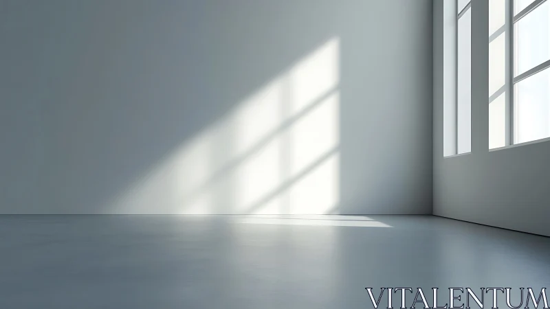 Soft morning light pours gently into a calm empty room