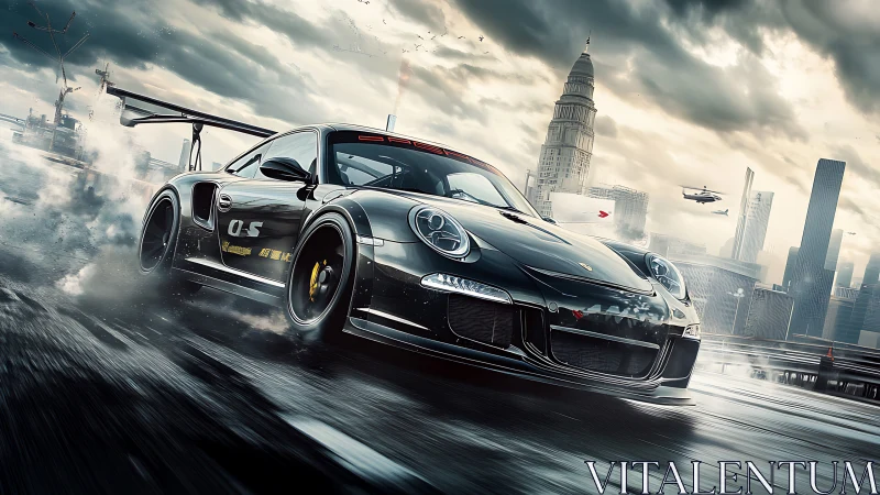 Turbocharged city racer chews up rain slick streets in style