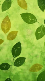 Green leaf pattern forms textured botanical background